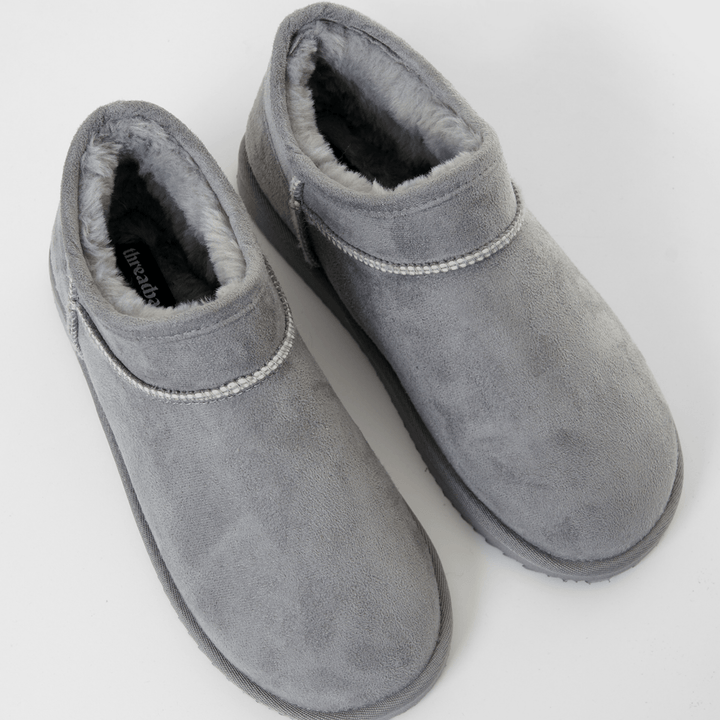 Ladies Threadbare Grey Slipper Boot from You Know Who's