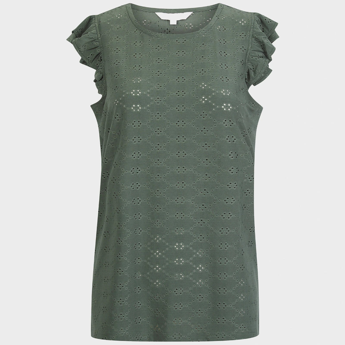 Ladies Thyme Flower Ruffle Sleeve Top from You Know Who's