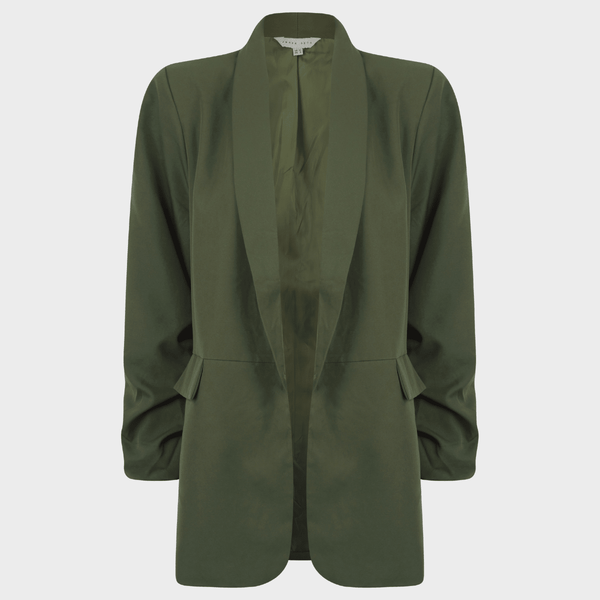 Ladies Thyme Ruched Sleeve Blazer from You Know Who's