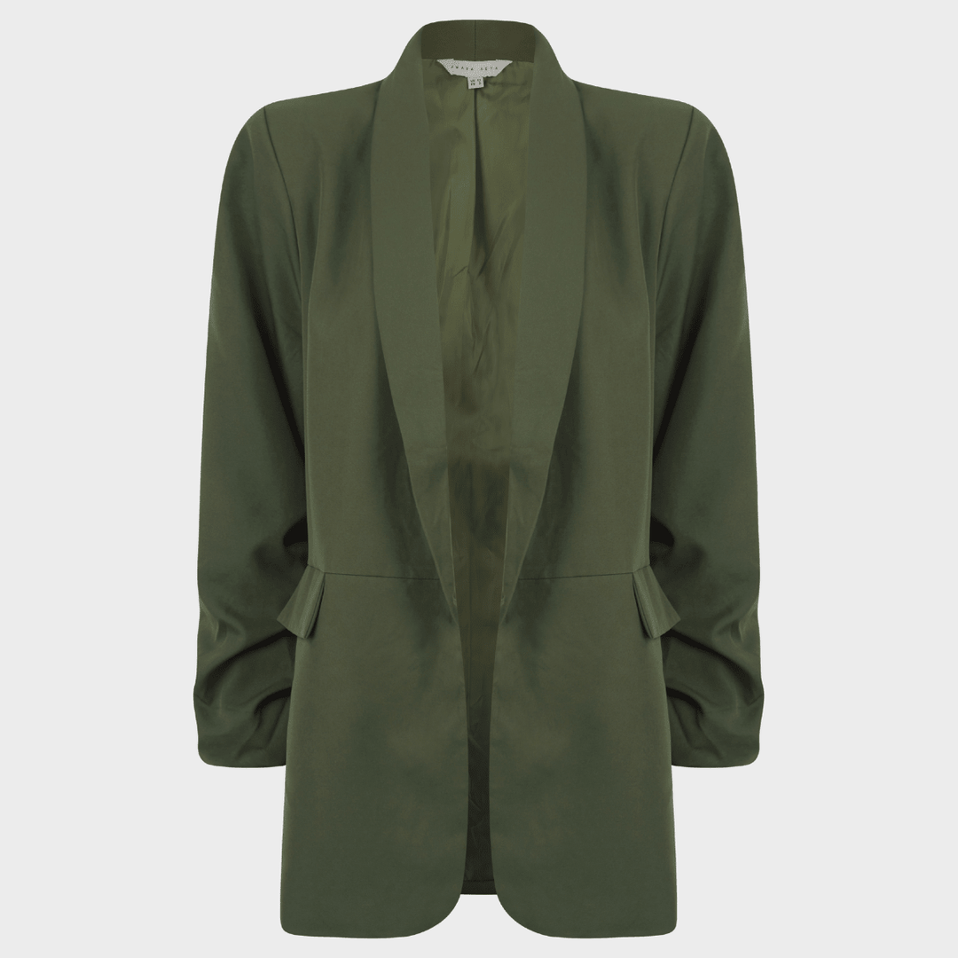 Ladies Thyme Ruched Sleeve Blazer from You Know Who's