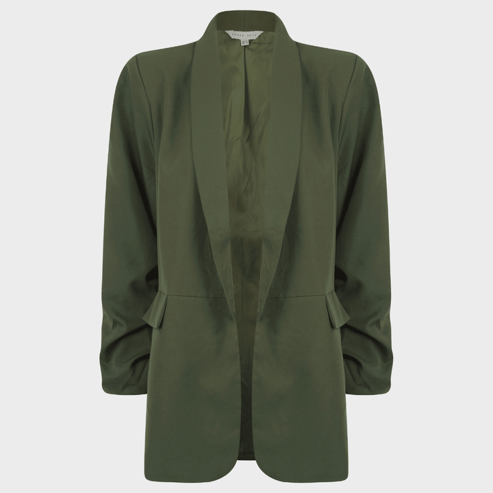 Ladies Thyme Ruched Sleeve Blazer from You Know Who's