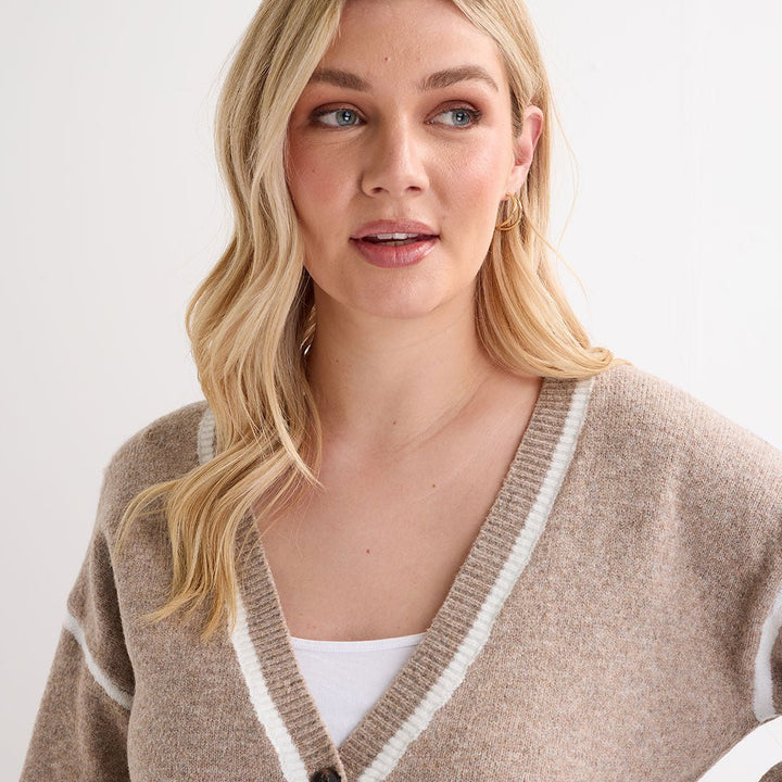 Ladies Tipped Cardigan from You Know Who's