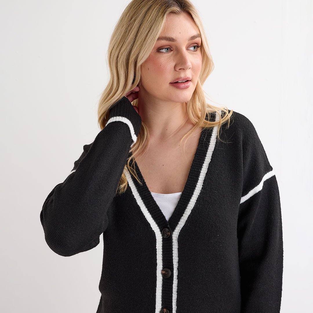 Ladies Tipped Cardigan from You Know Who's