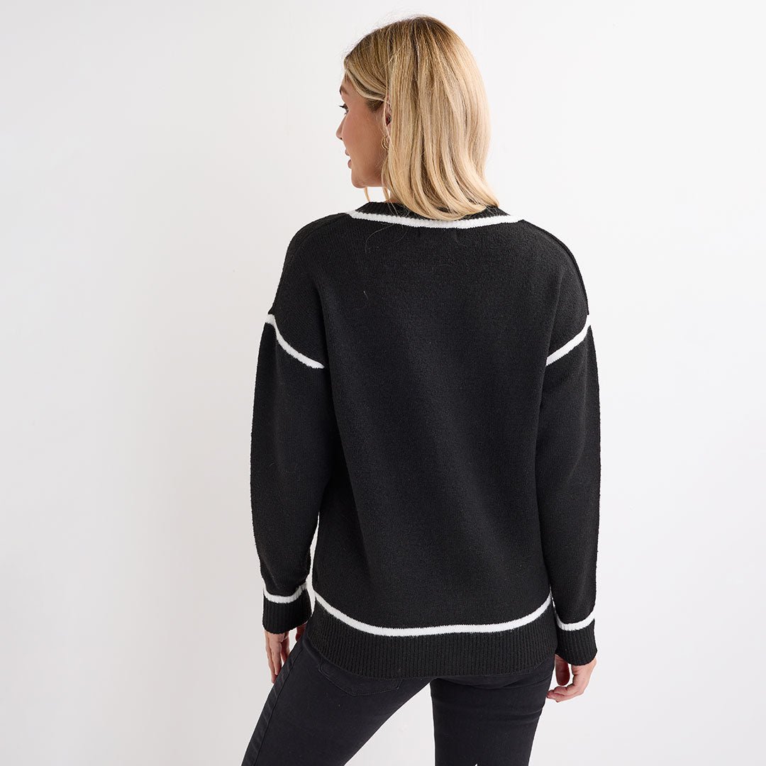 Ladies Tipped Cardigan from You Know Who's