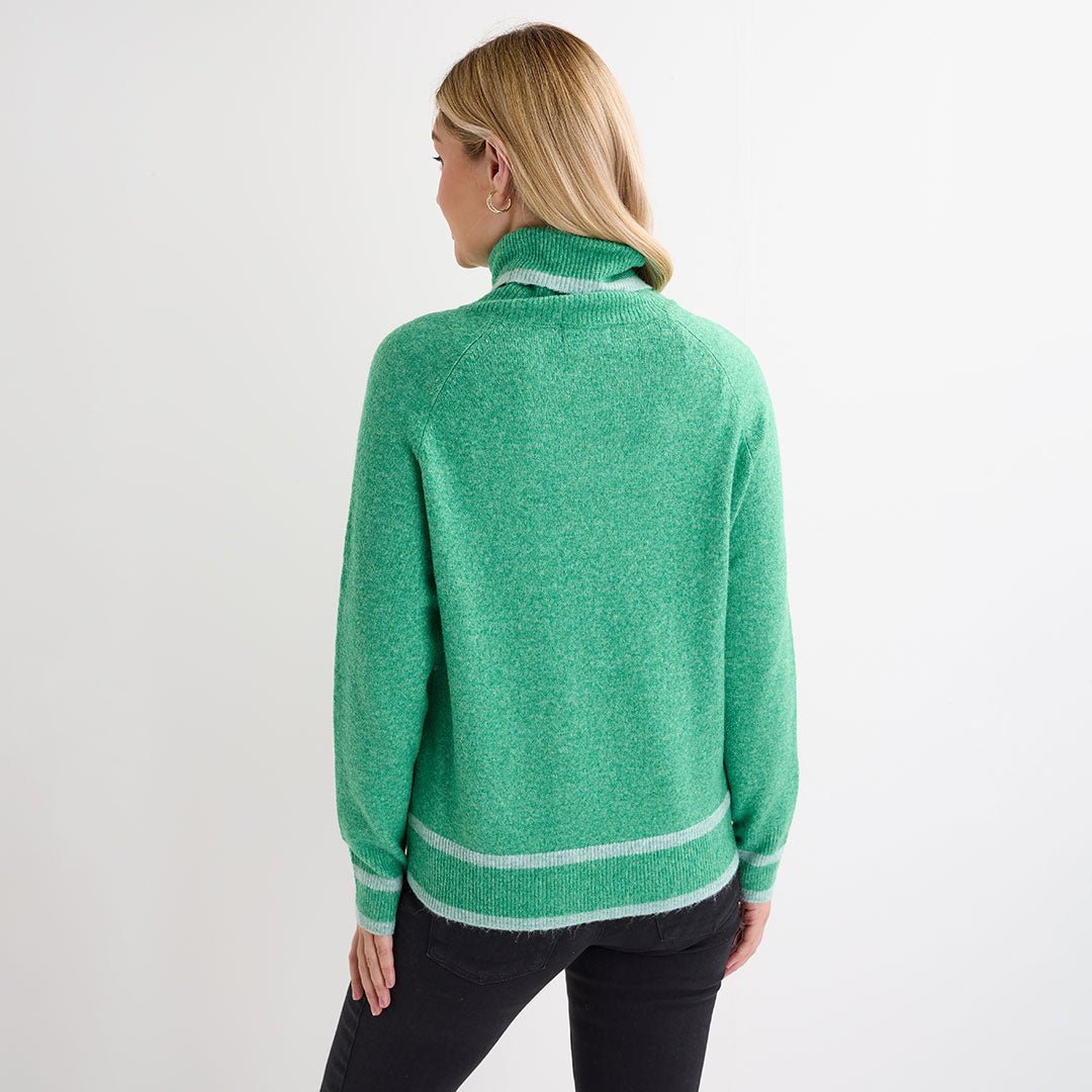 Ladies Tipped Roll Neck Jumper from You Know Who's