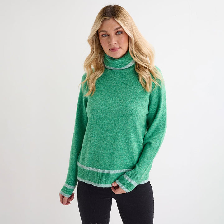 Ladies Tipped Roll Neck Jumper from You Know Who's