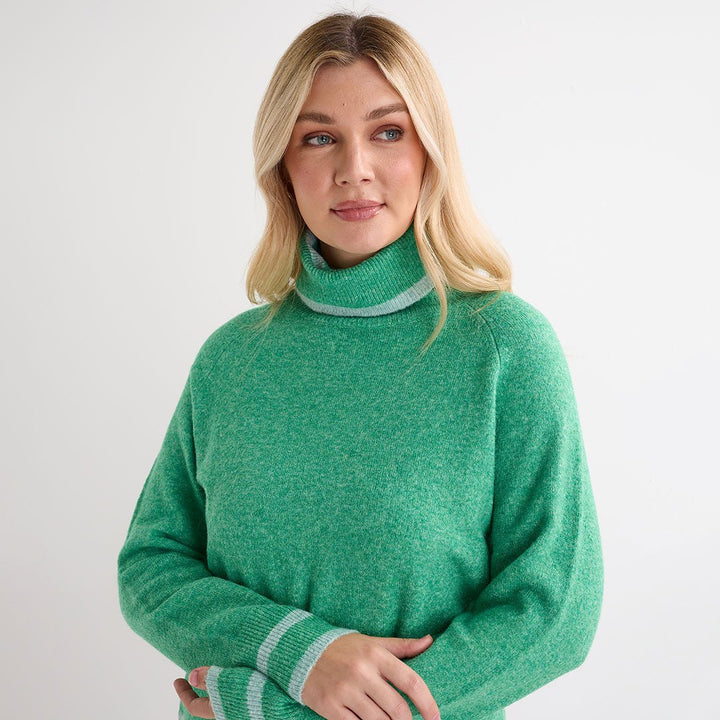 Ladies Tipped Roll Neck Jumper from You Know Who's