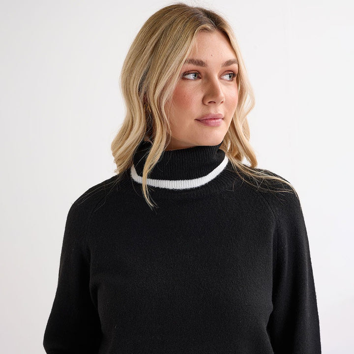 Ladies Tipped Roll Neck Jumper from You Know Who's