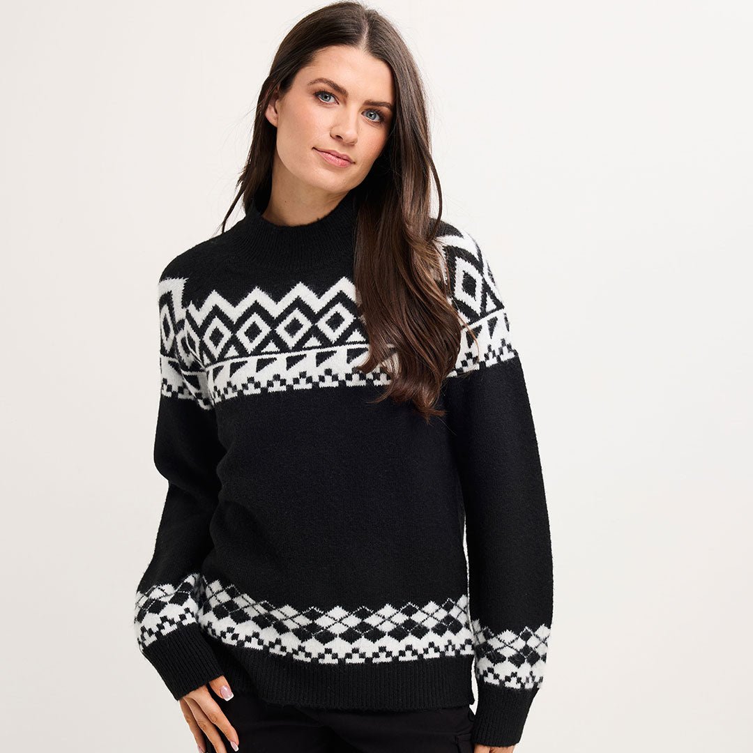 Ladies Turtle Neck Fairisle Jumper from You Know Who's