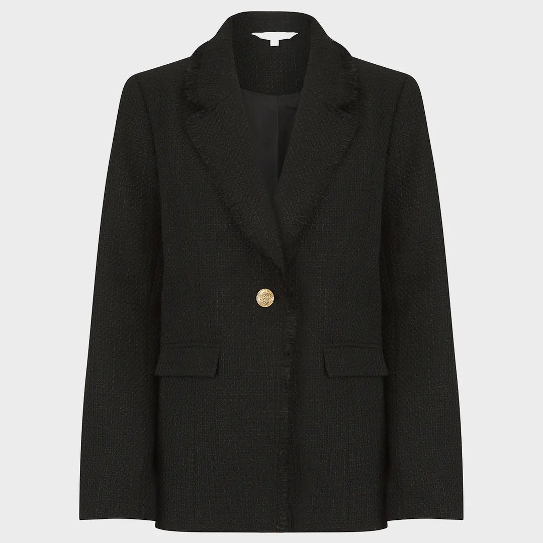 Ladies black tweed jacket sales