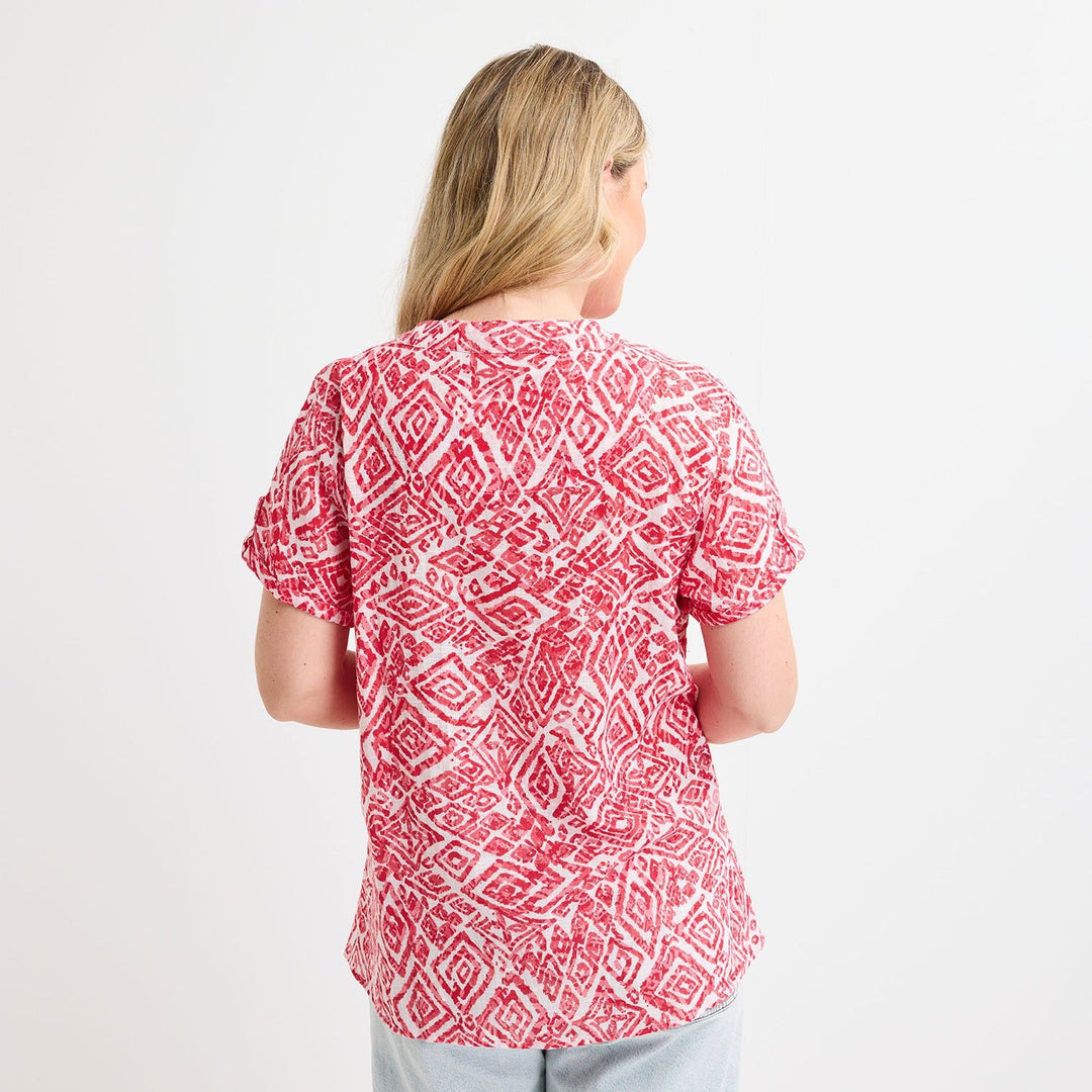 Ladies V - Neck Button Top from You Know Who's