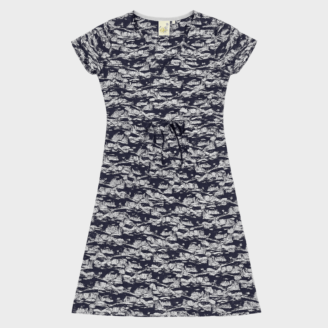 Ladies V Neck Dress Navy/White from You Know Who's