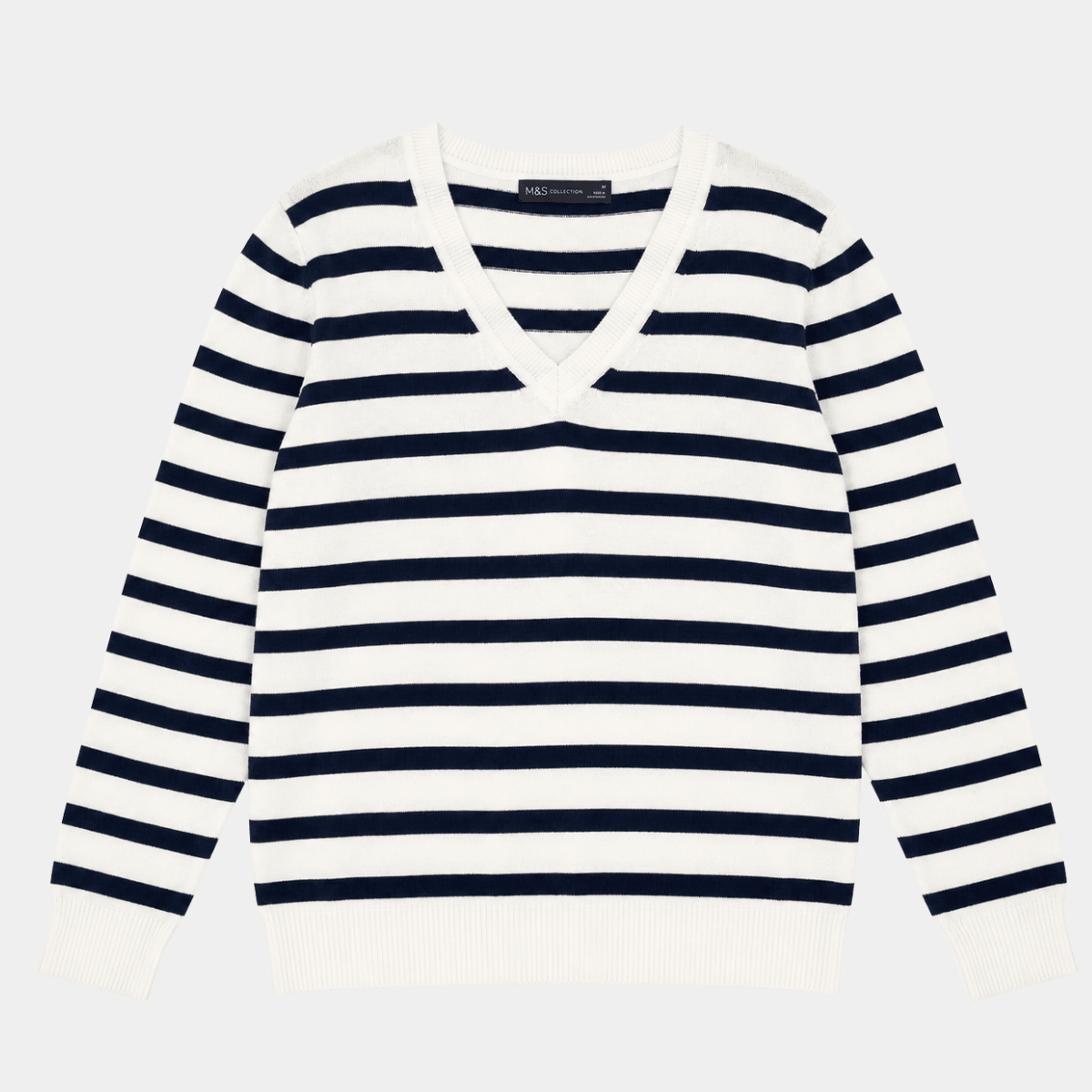 Ladies V Neck Stripe Jumper from You Know Who's