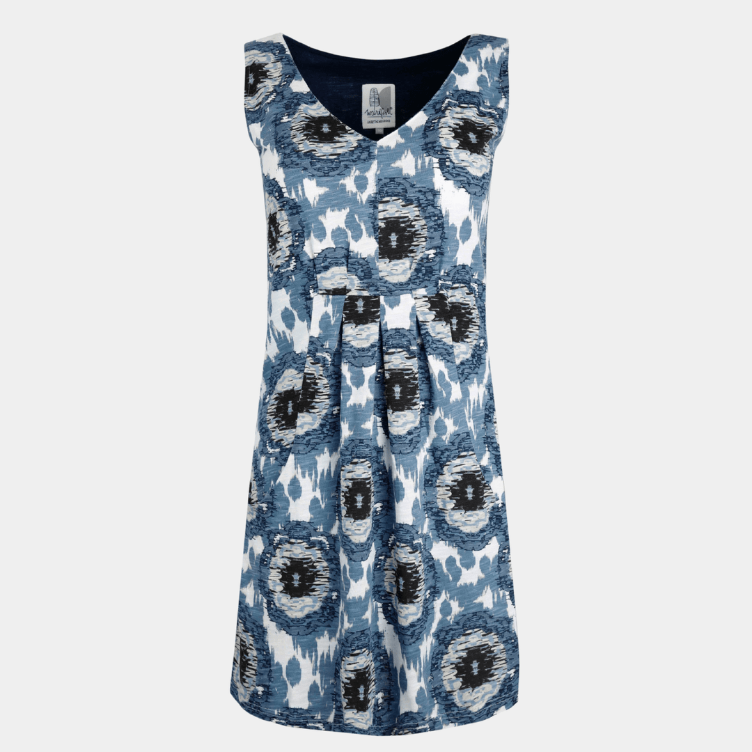 Ladies V - Neck Tunic Blue Abstract from You Know Who's
