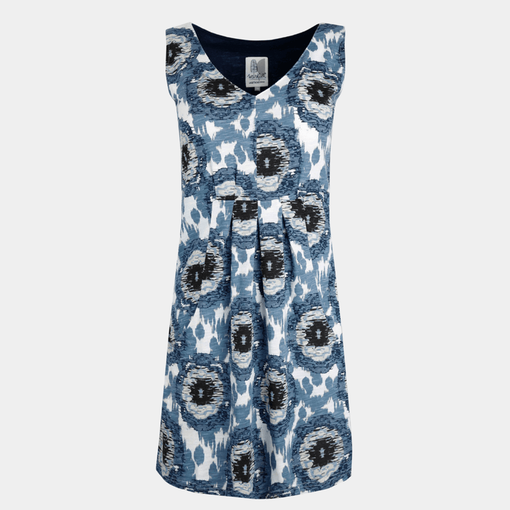 Ladies V - Neck Tunic Blue Abstract from You Know Who's