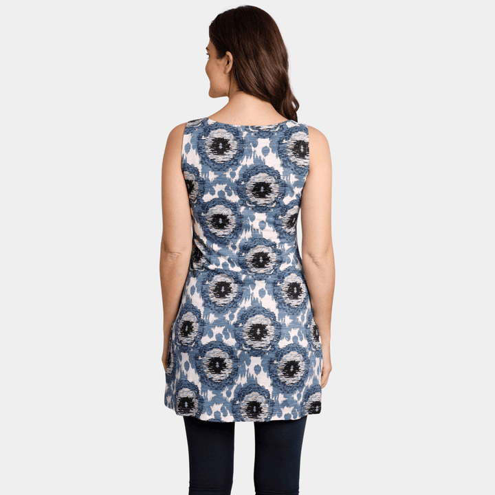 Ladies V - Neck Tunic Blue Abstract from You Know Who's