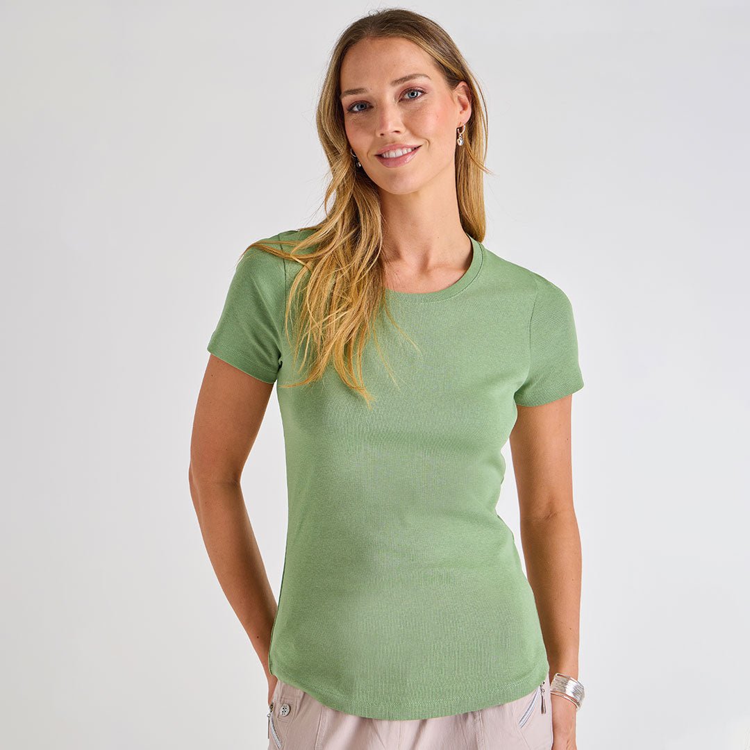 Ladies Watercress Crew Neck T-Shirt from You Know Who's