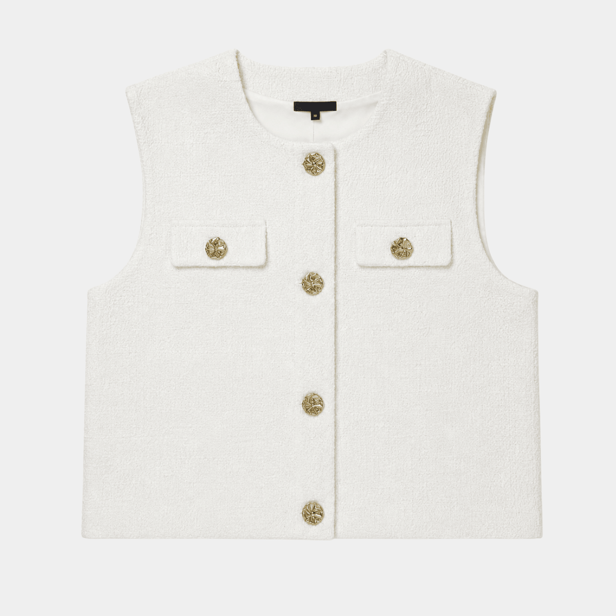 Ladies White Boucle Waistcoat from You Know Who's