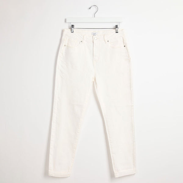 Ladies White Boyfriend Jeans from You Know Who's