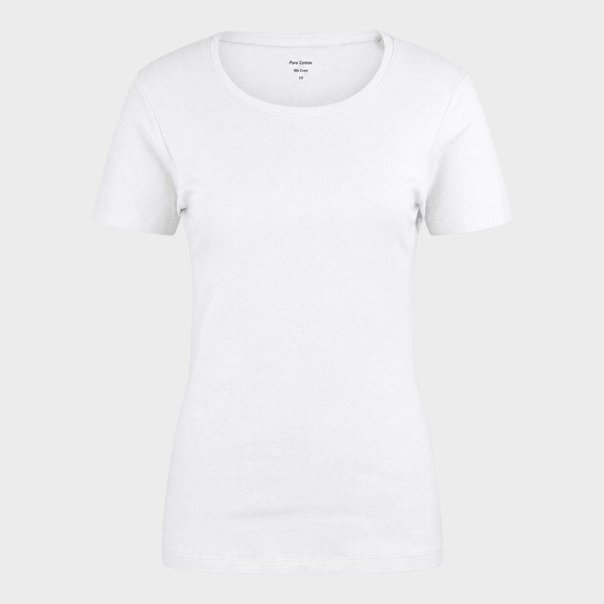 Ladies White Crew Neck T-Shirt from You Know Who's