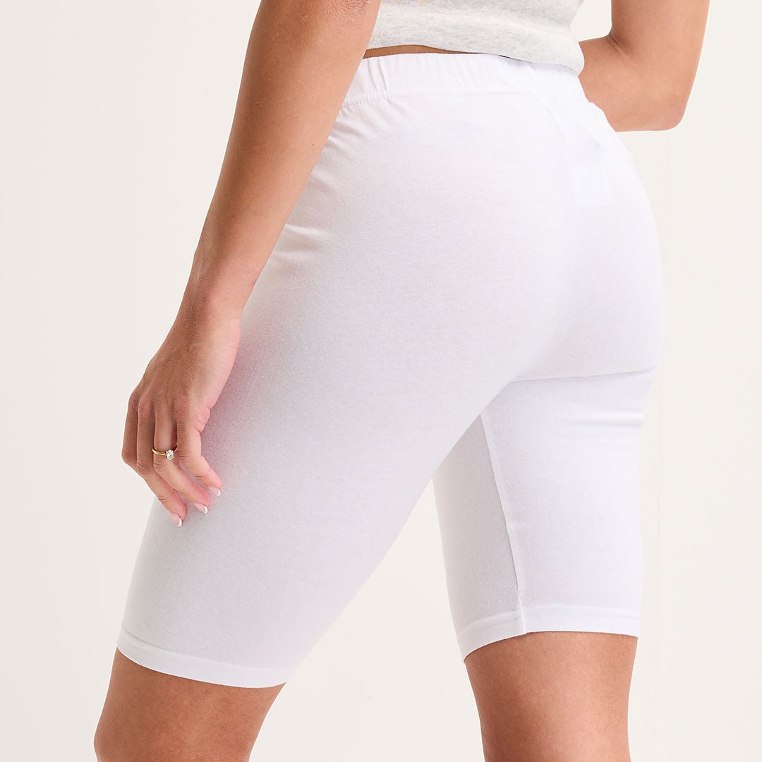 Ladies White Cycling Shorts from You Know Who's