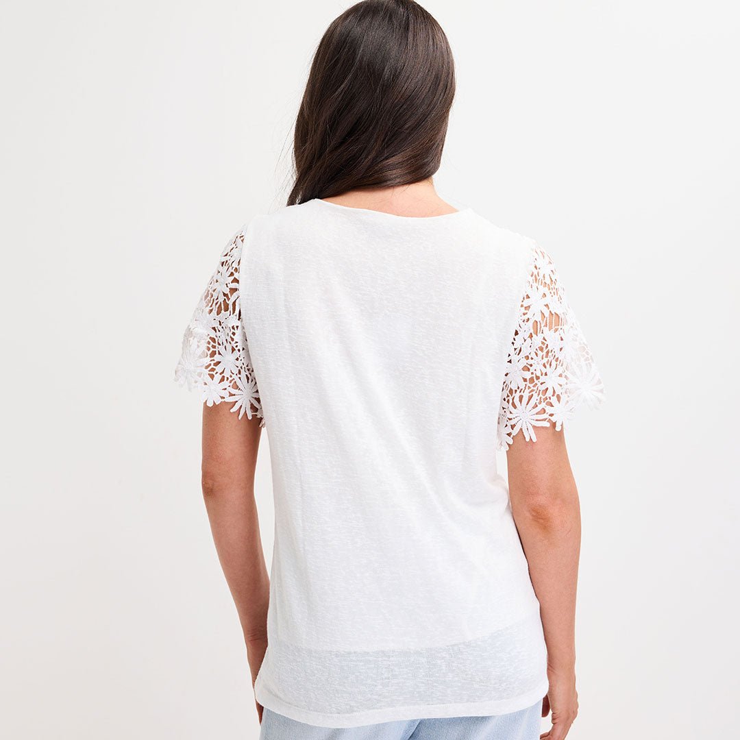Ladies White Front Top from You Know Who's