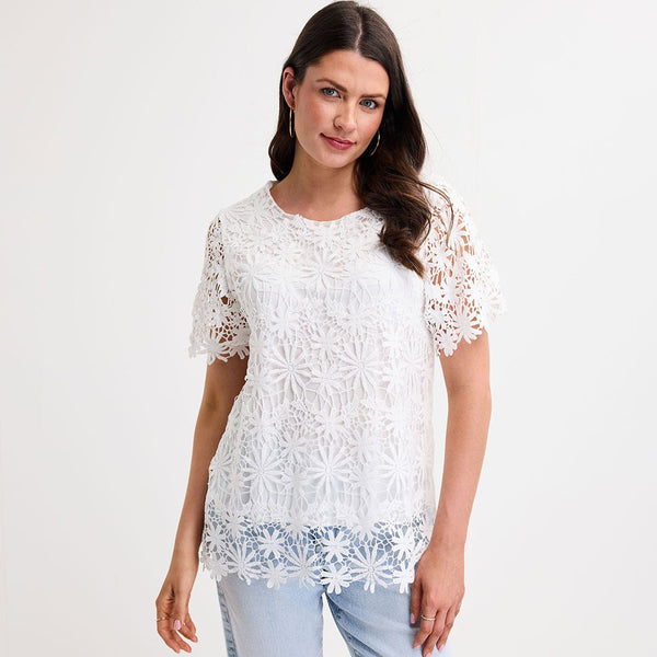 Ladies White Front Top from You Know Who's