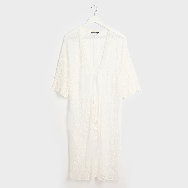 Ladies White Geo Detail Kimono from You Know Who's
