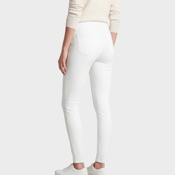 Ladies White High Waisted Jegging from You Know Who's