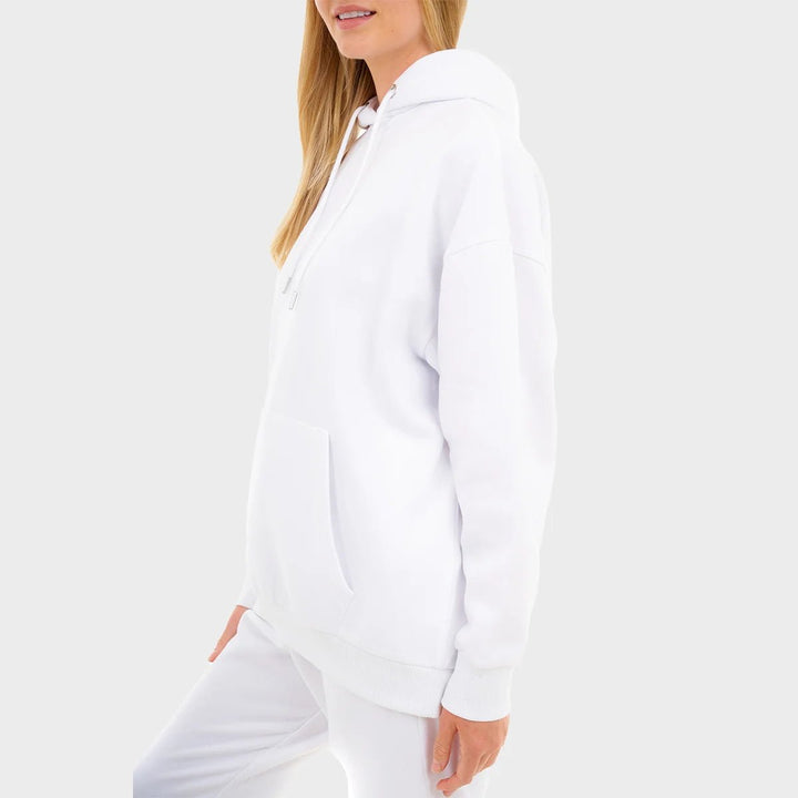 Ladies White Oversized Hoodie from You Know Who's