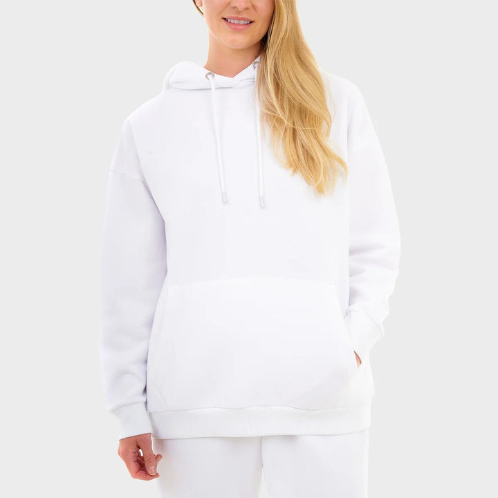 Ladies White Oversized Hoodie from You Know Who's