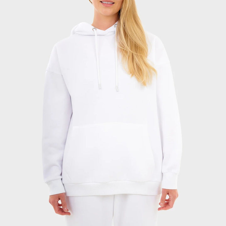 Ladies White Oversized Hoodie from You Know Who's