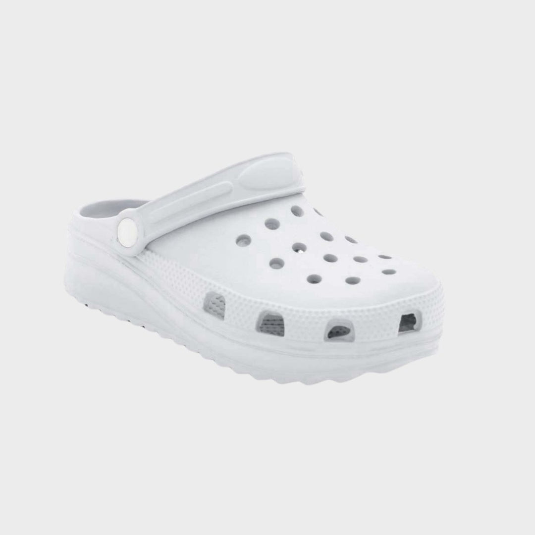 Ladies White Platform Croc style from You Know Who's