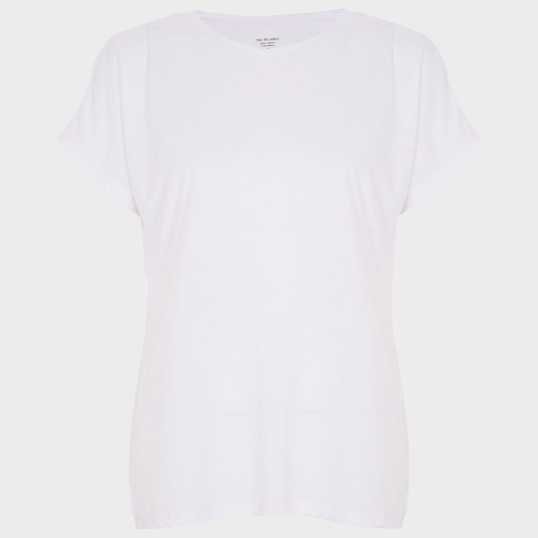 Ladies White Relaxed Fit T-Shirt from You Know Who's