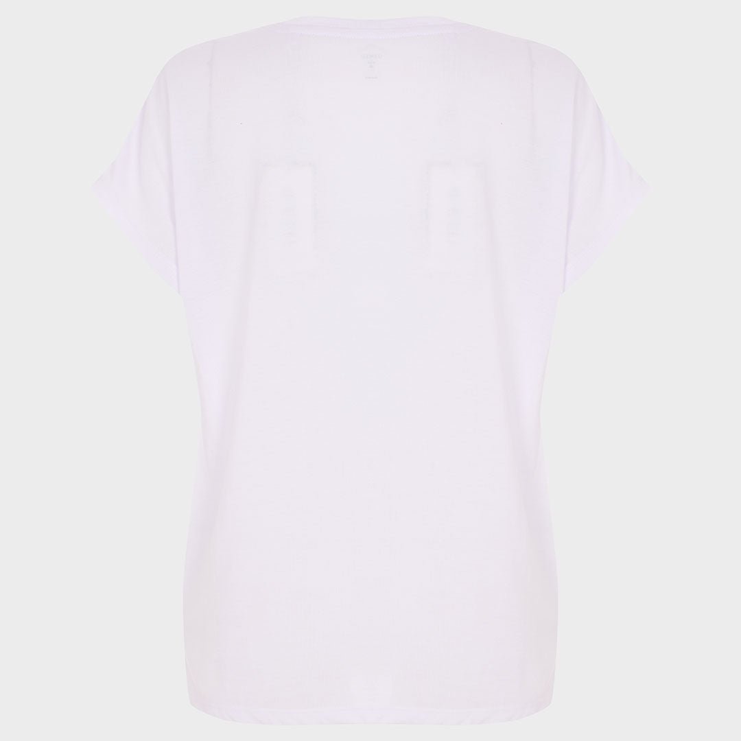 Ladies White Relaxed Fit T-Shirt from You Know Who's
