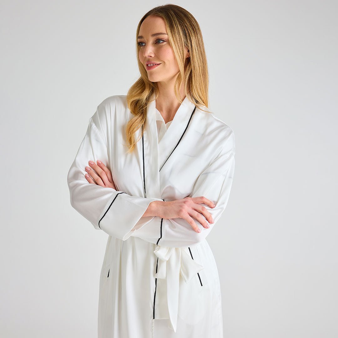 Ladies White Satin Robe from You Know Who's