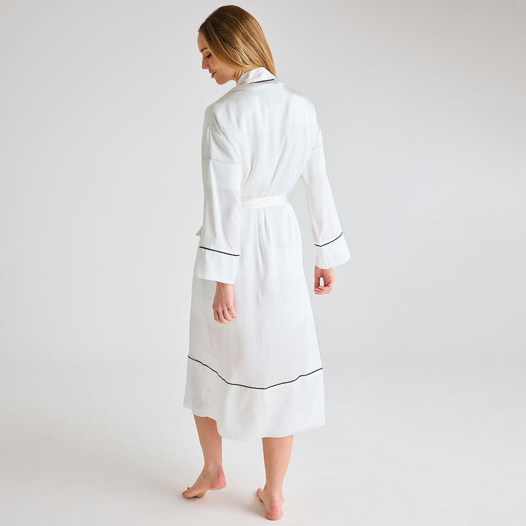 Ladies White Satin Robe from You Know Who's