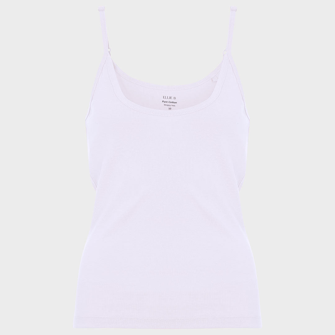 Ladies White Strappy Vest from You Know Who's