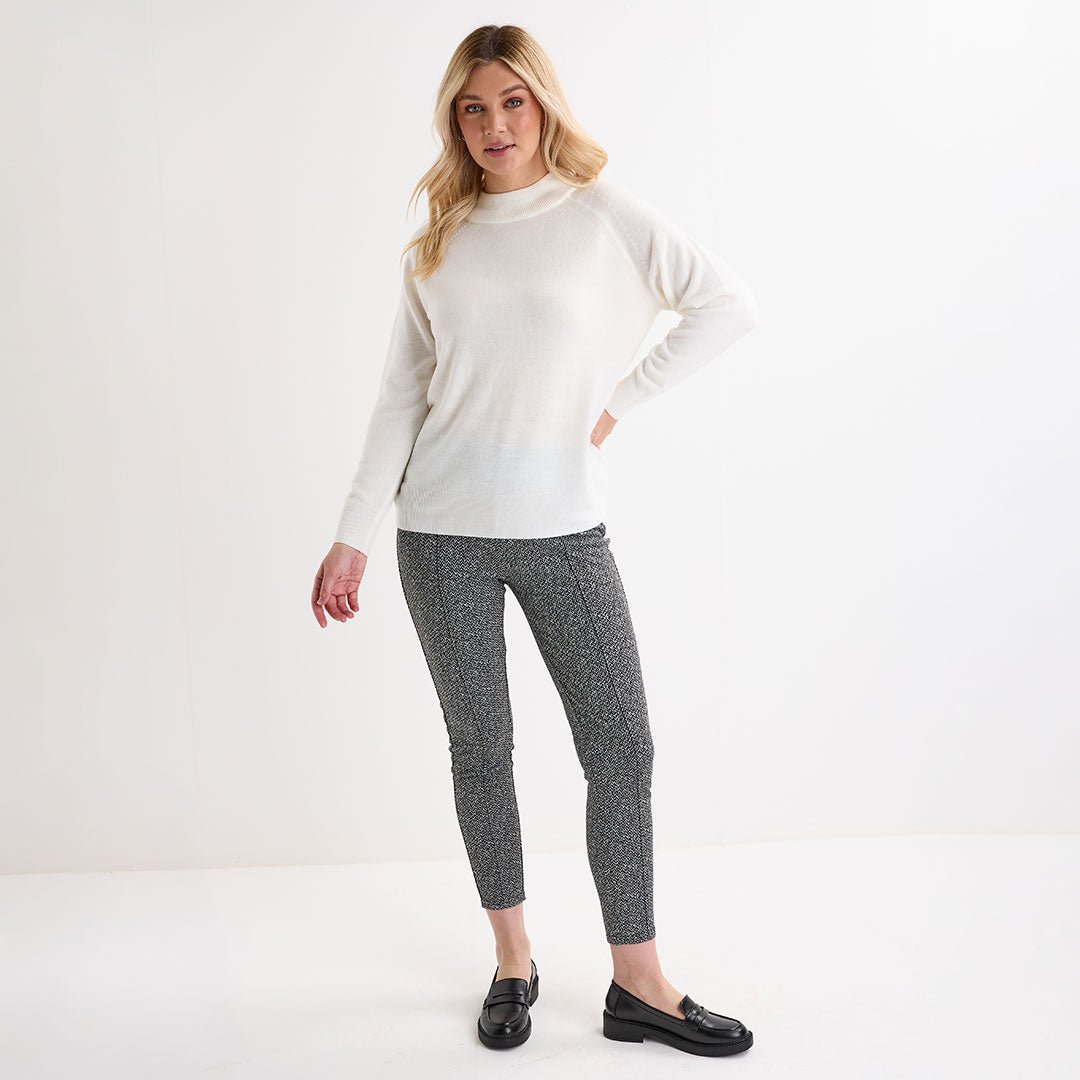 Ladies White Turtle Cashlike Jumper from You Know Who's