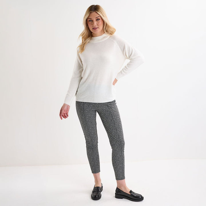 Ladies White Turtle Cashlike Jumper from You Know Who's