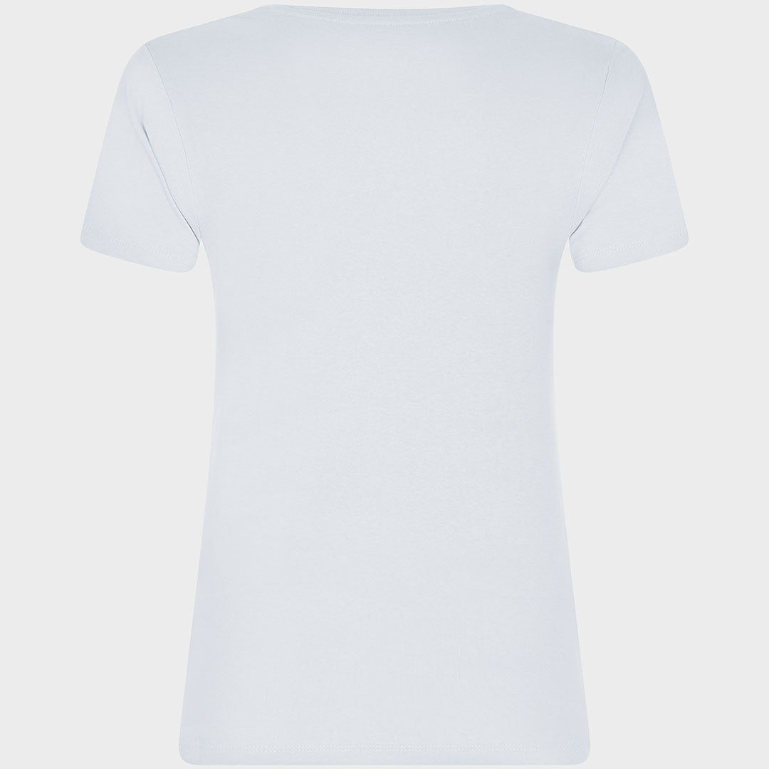 Ladies White V Neck T - Shirt from You Know Who's