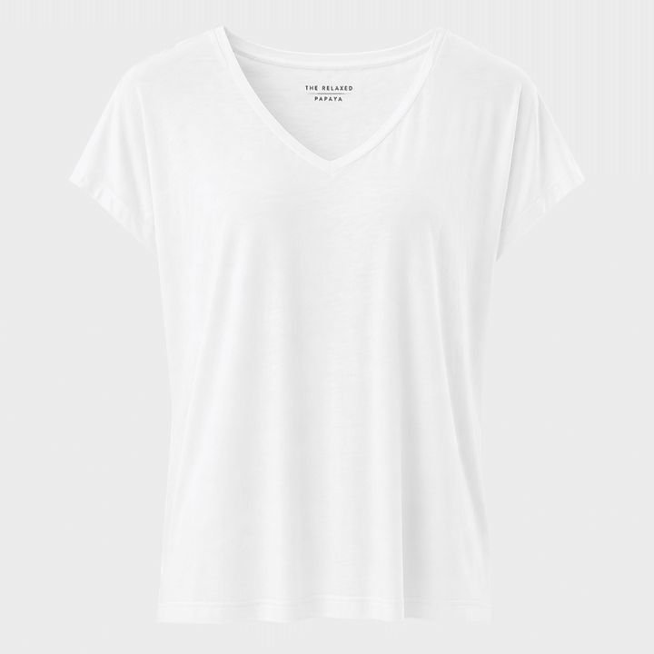 Ladies White V Neck T-shirt from You Know Who's