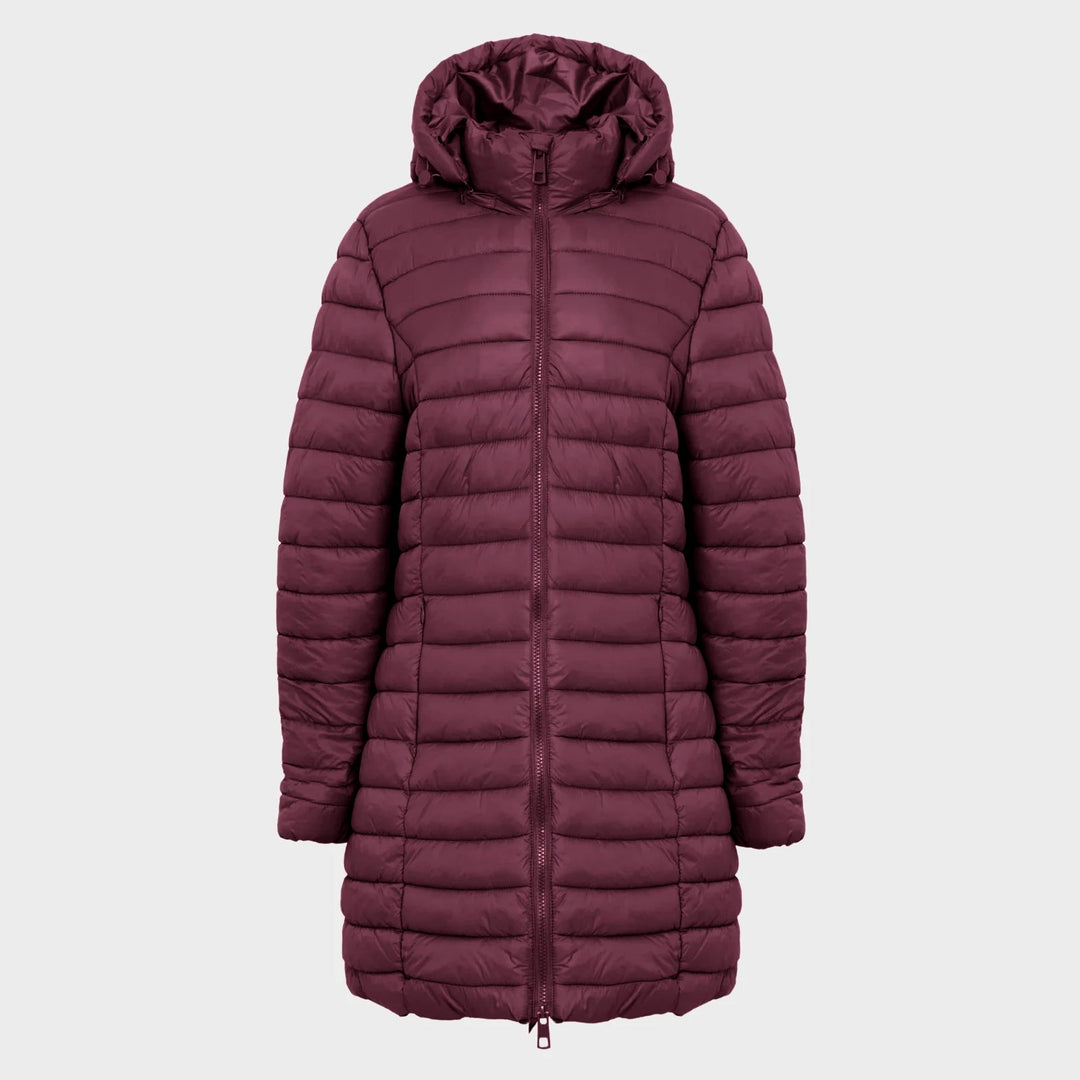 Ladies Wine Quilted Coat from You Know Who's