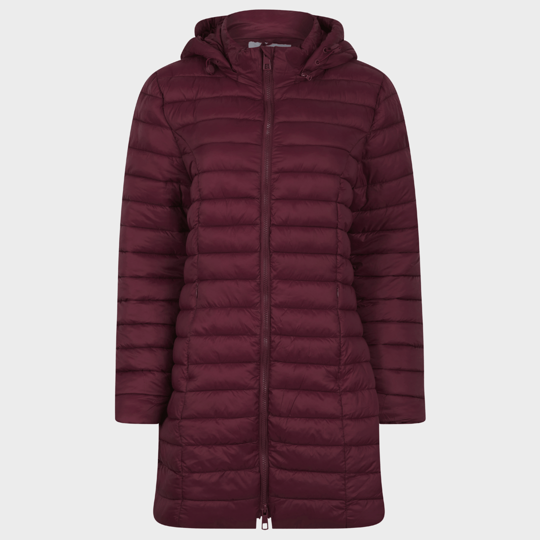 Ladies Wine Quilted Coat from You Know Who's