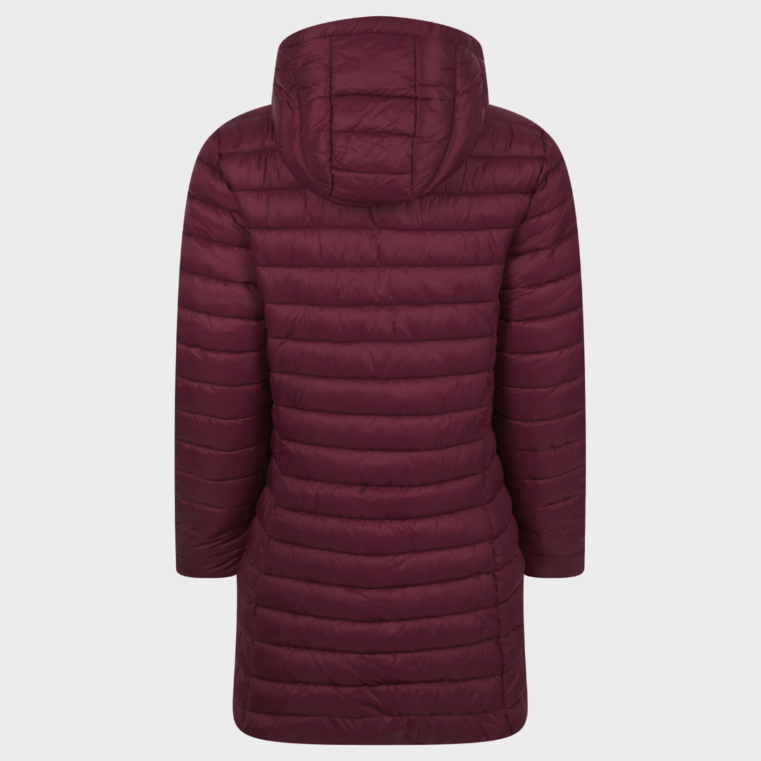 Ladies Wine Quilted Coat