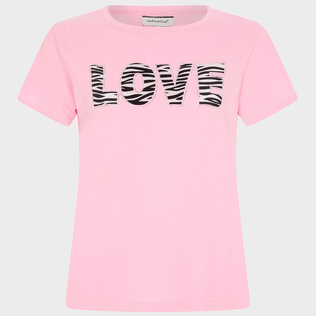 Ladies Zebra Print Love T-Shirt from You Know Who's
