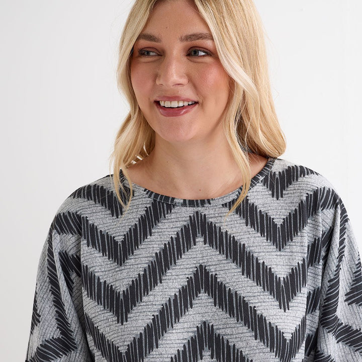 Ladies Zig Zag Printed Top from You Know Who's