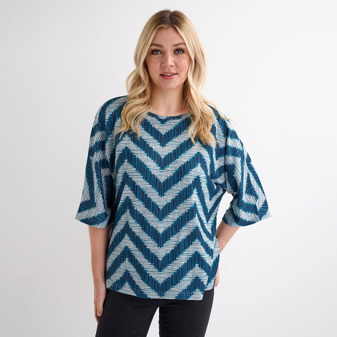 Ladies Zig Zag Printed Top from You Know Who's
