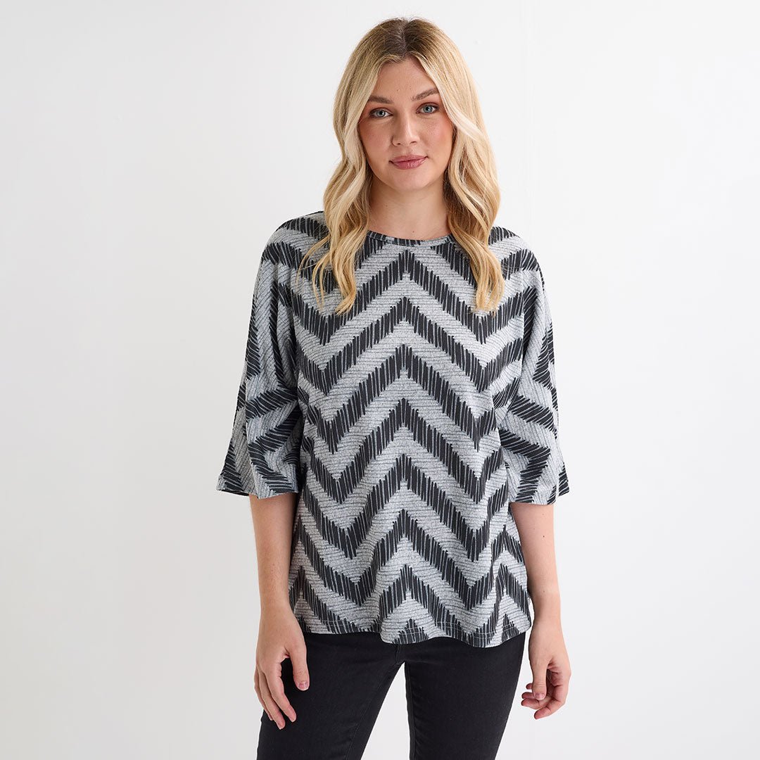 Ladies Zig Zag Printed Top from You Know Who's