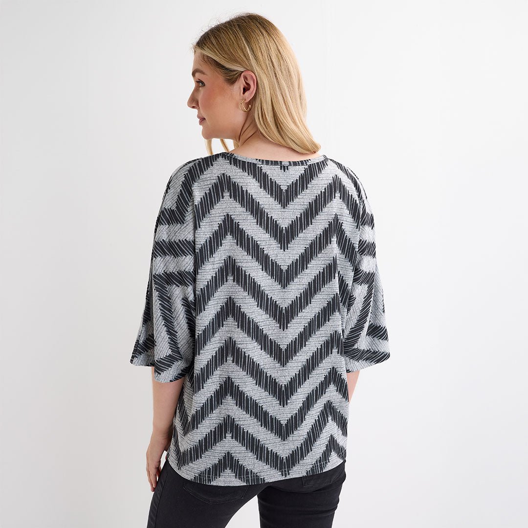 Ladies Zig Zag Printed Top from You Know Who's